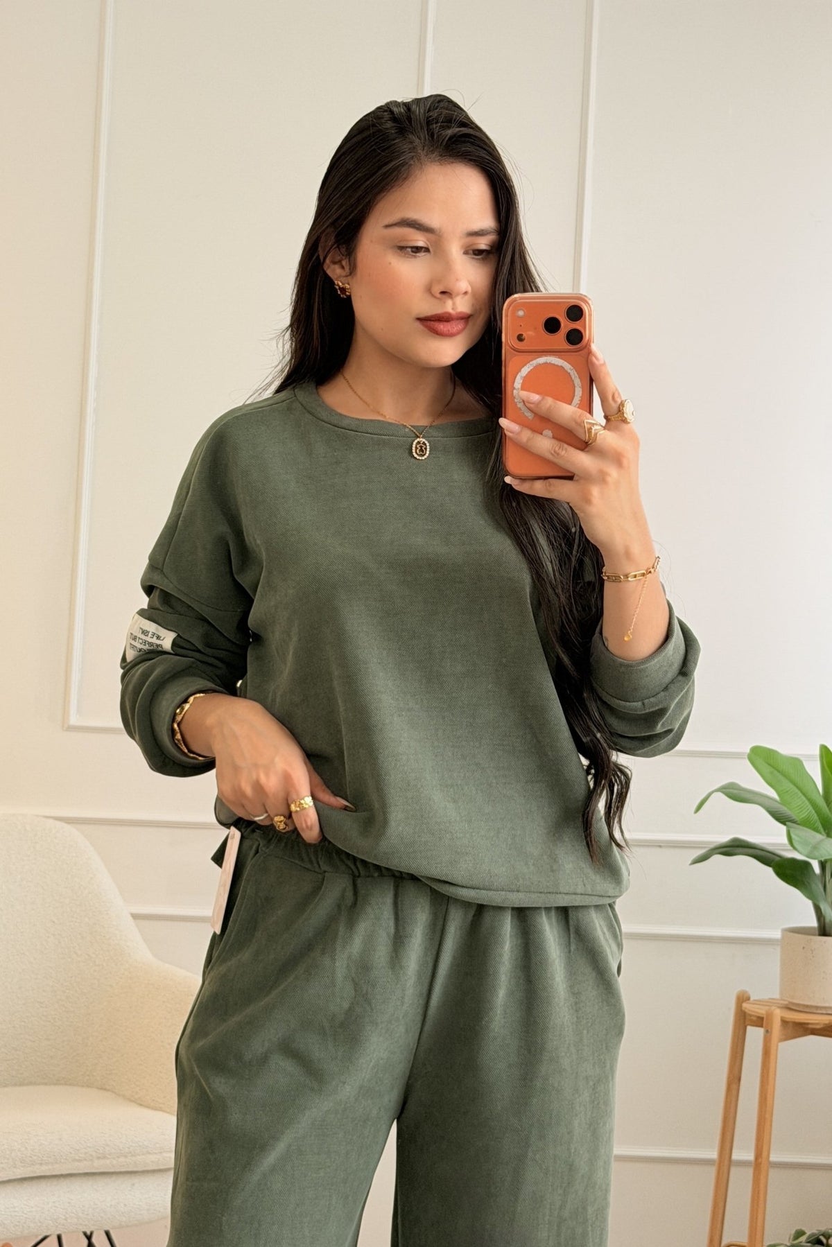 Conjunto oversized de sweat e calças largas - lavishiochicconjuntoslavishiochic
