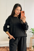 Conjunto oversized de sweat e calças largas - lavishiochicconjuntoslavishiochic