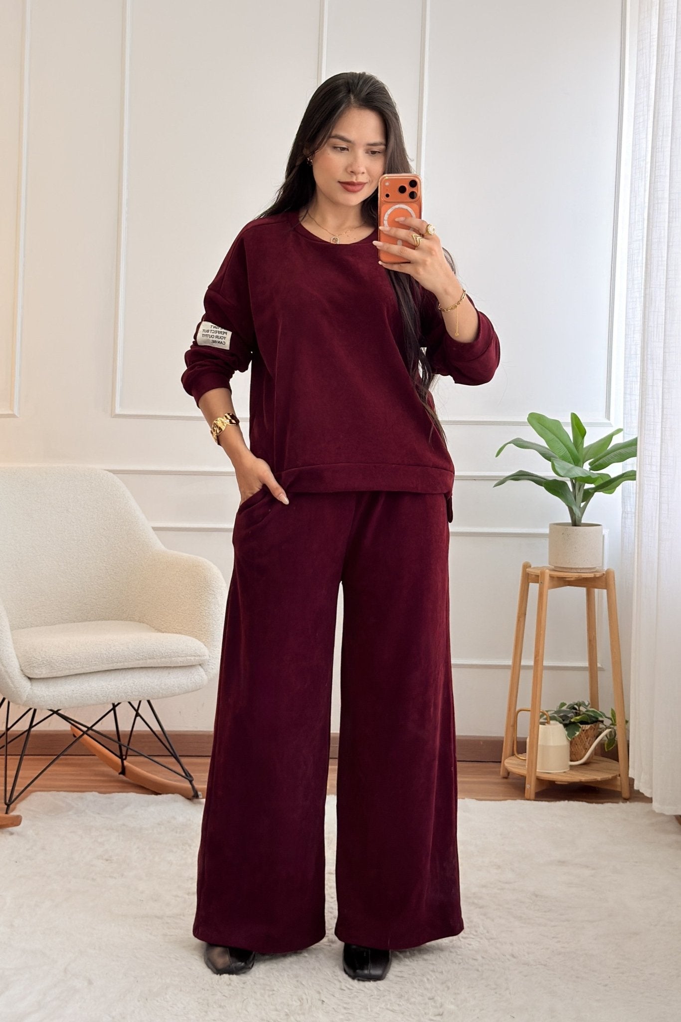 Conjunto oversized de sweat e calças largas - lavishiochicconjuntoslavishiochic