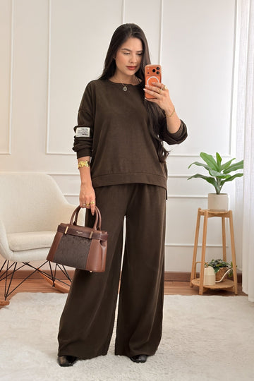 Conjunto oversized de sweat e calças largas - lavishiochicconjuntoslavishiochic
