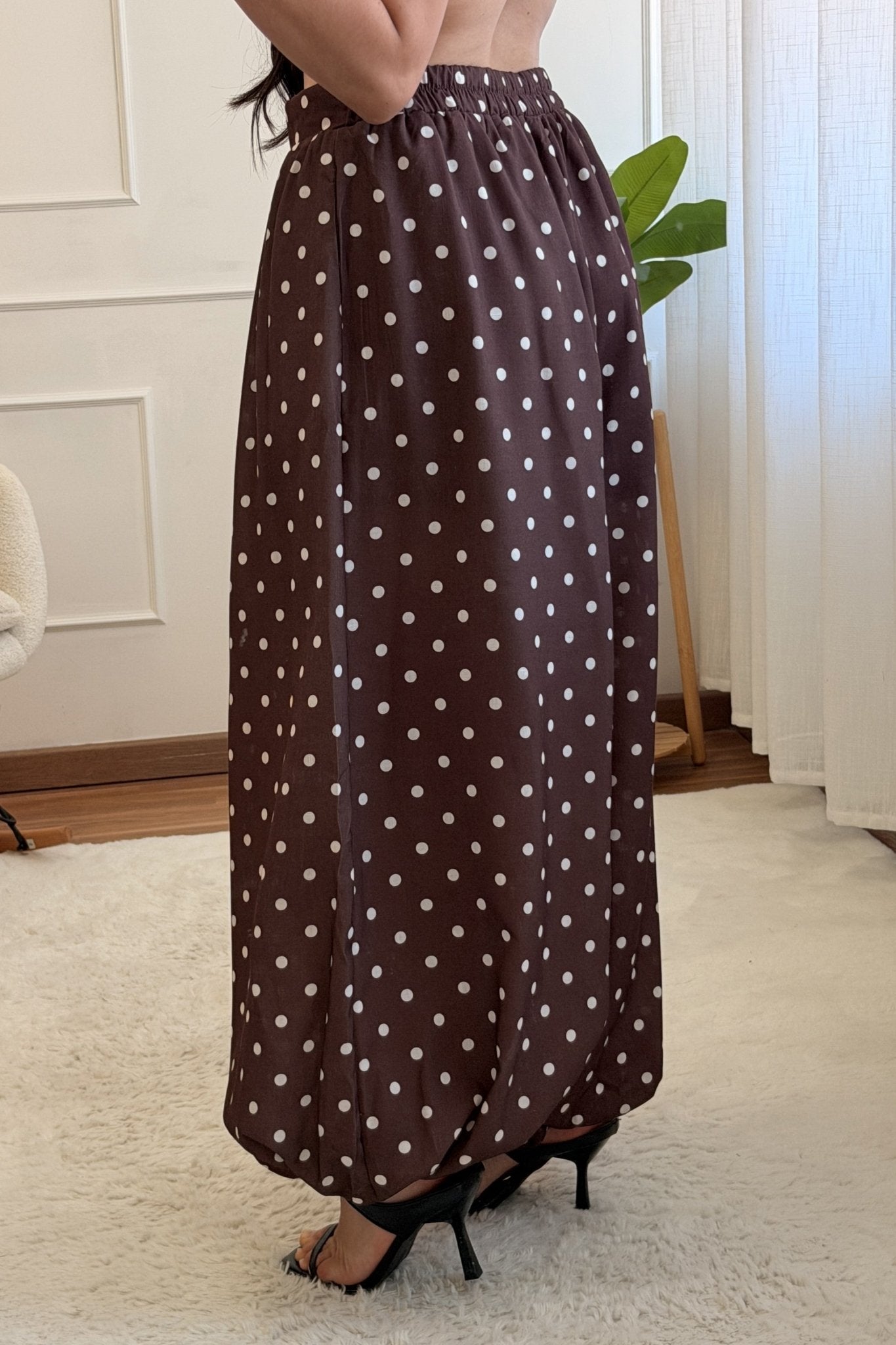 Conjunto pantalona poá em linho 100% MOCHY - lavishiochicconjuntoMochy