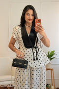 Conjunto pantalona poá em linho 100% MOCHY - lavishiochicconjuntoMochy