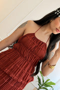 Conjunto plissado com costas abertas FLAMMODE - lavishiochicconjuntoFlammode