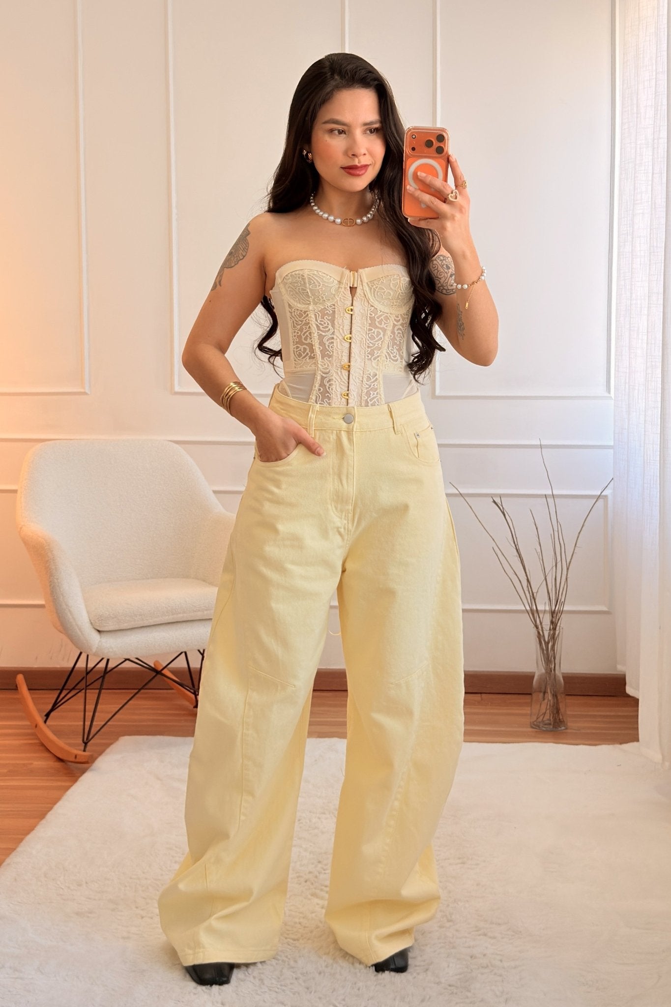 Corset rendado estruturado MOCHY - lavishiochicTOPMochy