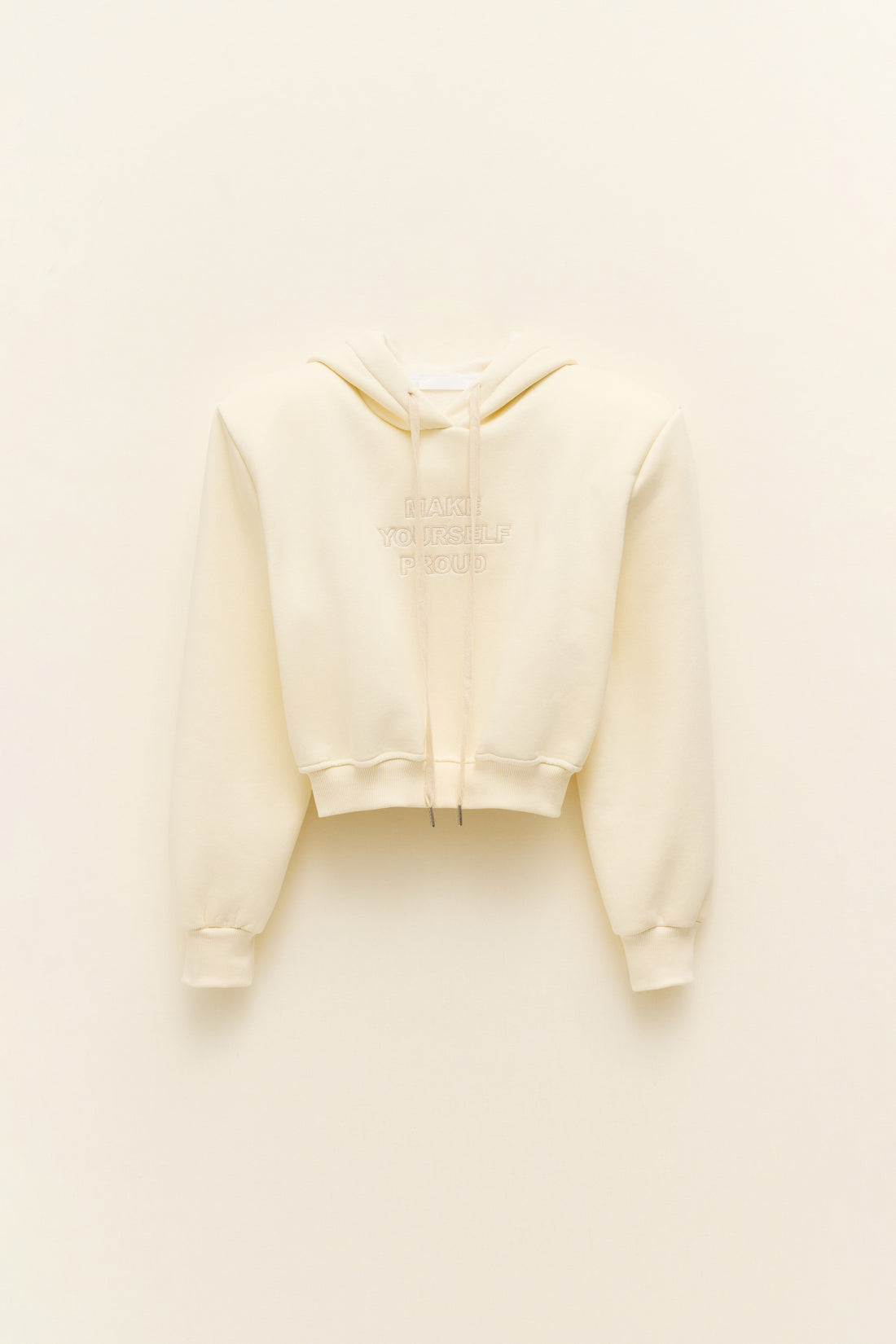 Sweat curto com capuz forrado LUMINA