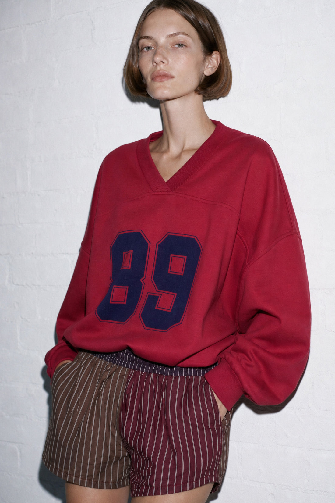 Sweat oversized com estampado frontal LUMINA