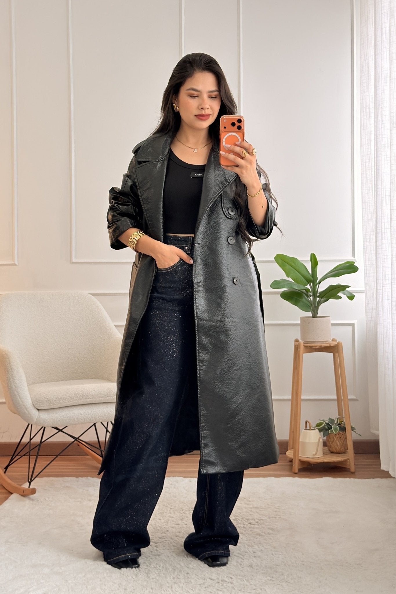 Gabardina em Efeito Pele - lavishiochiccasacoslavishiochic