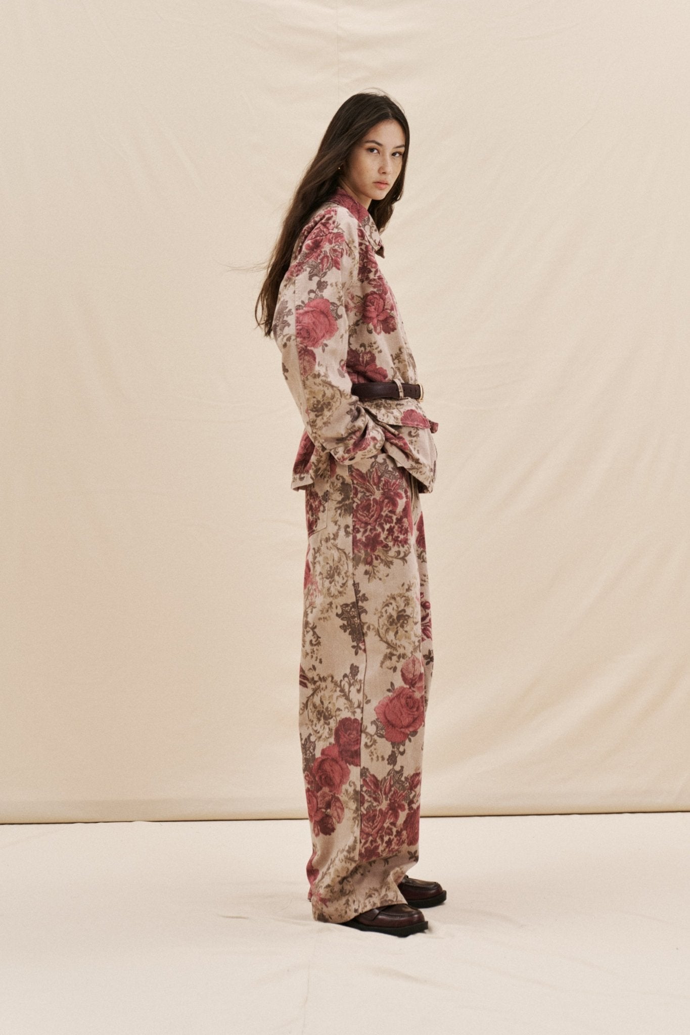 Jeans padrão floral LUMINA - lavishiochicCalçalumina