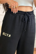 Joggers de algodão com lettering LUMINA - lavishiochicCalçaslumina