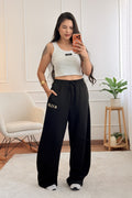 Joggers de algodão com lettering LUMINA - lavishiochicCalçaslumina