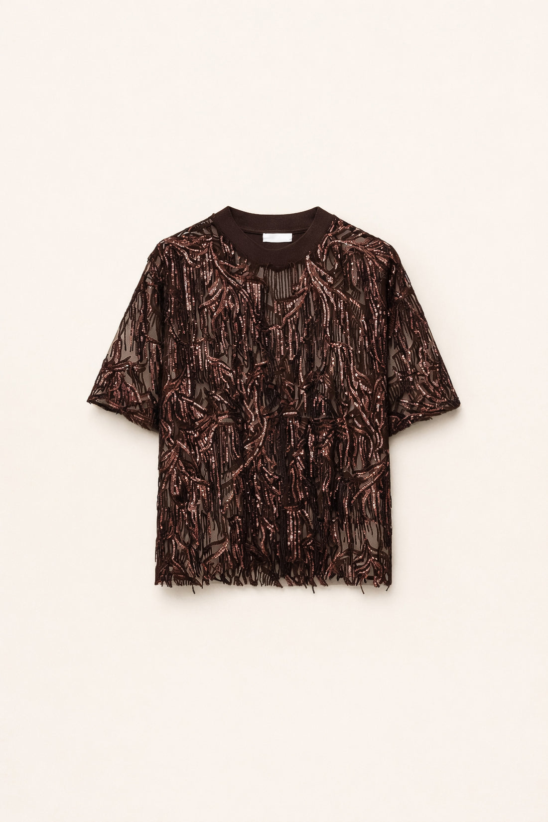 T-shirt com lantejoulas LUMINA