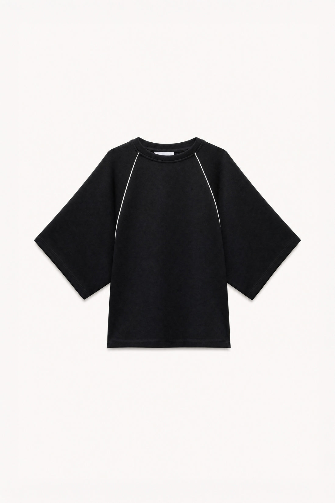 Sweat de gola redonda com vivo em contraste LUMINA