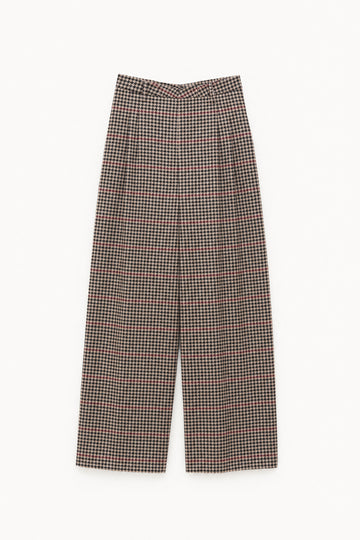 Calça largas pied-de-poule LUMINA