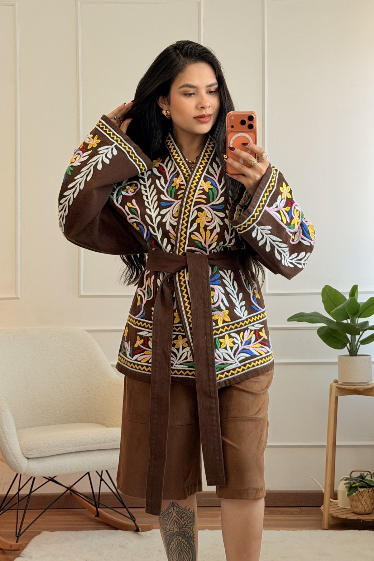 Quimono em algodão com bordados - lavishiochiccasacoslavishiochic