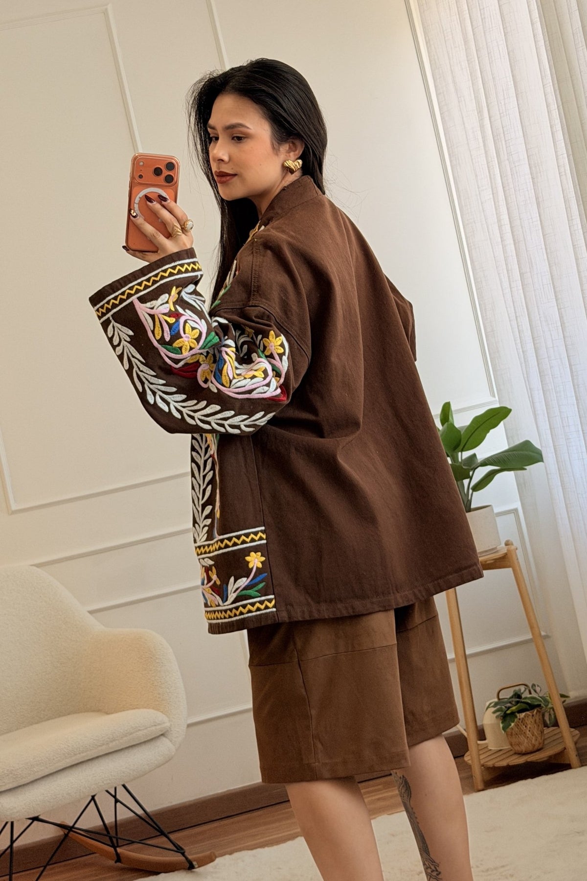 Quimono em algodão com bordados - lavishiochiccasacoslavishiochic