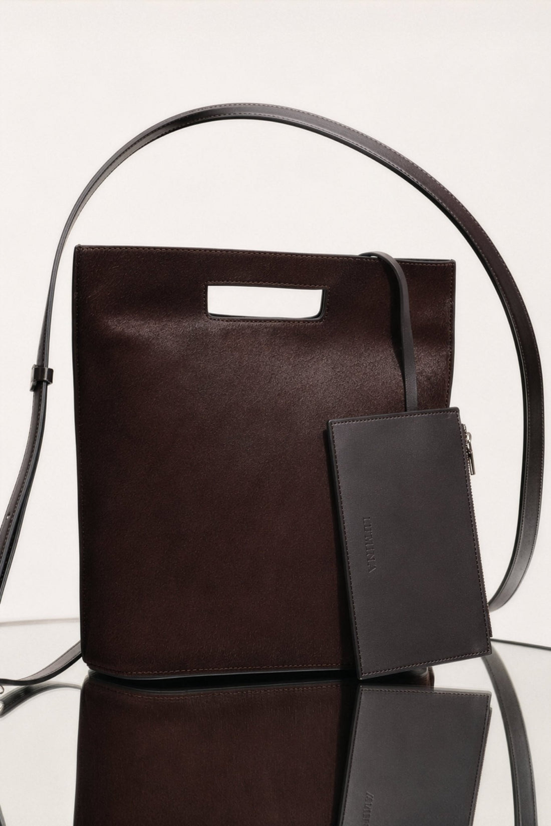 Saco shopper em microfibra com efeito camurça LUMINA - lavishiochicMalalumina