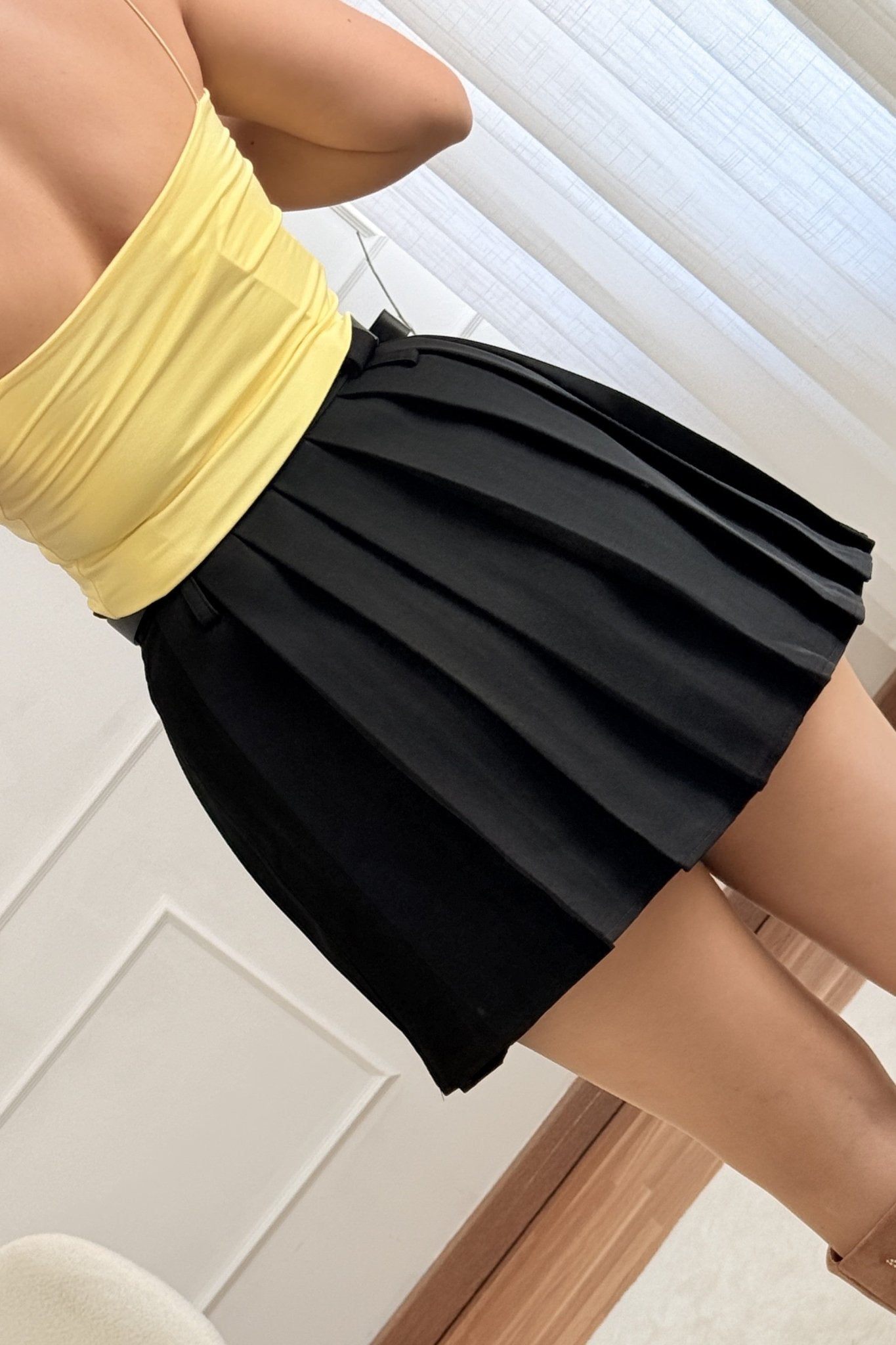 Saia Calção de pregas MOCHY (dois cintos) J1772 - lavishiochicsaiaMochy