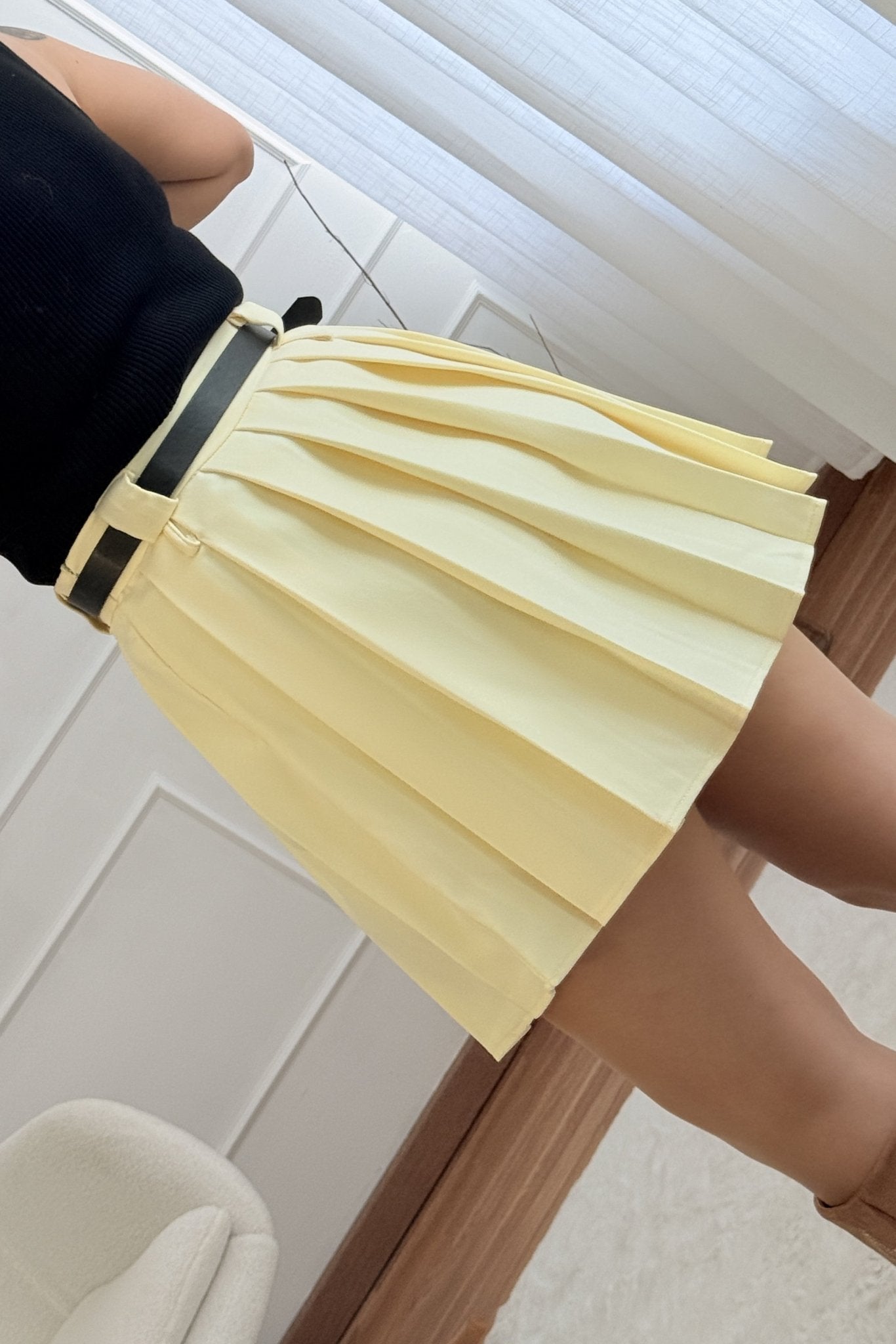 Saia Calção de pregas MOCHY (dois cintos) J1772 - lavishiochicsaiaMochy