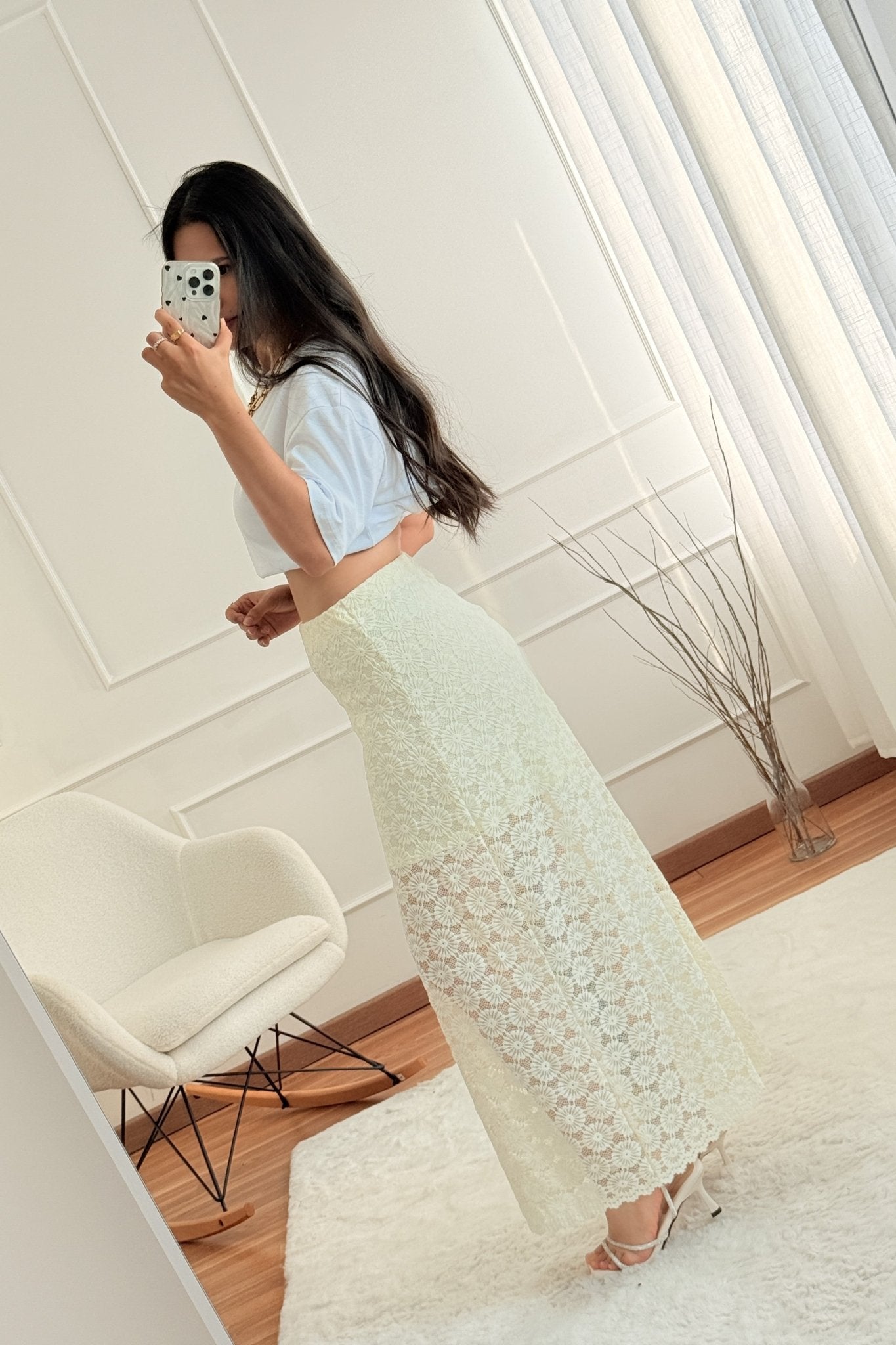 Saia em renda ELLI WHITE - lavishiochicsaiaELLI WHITE