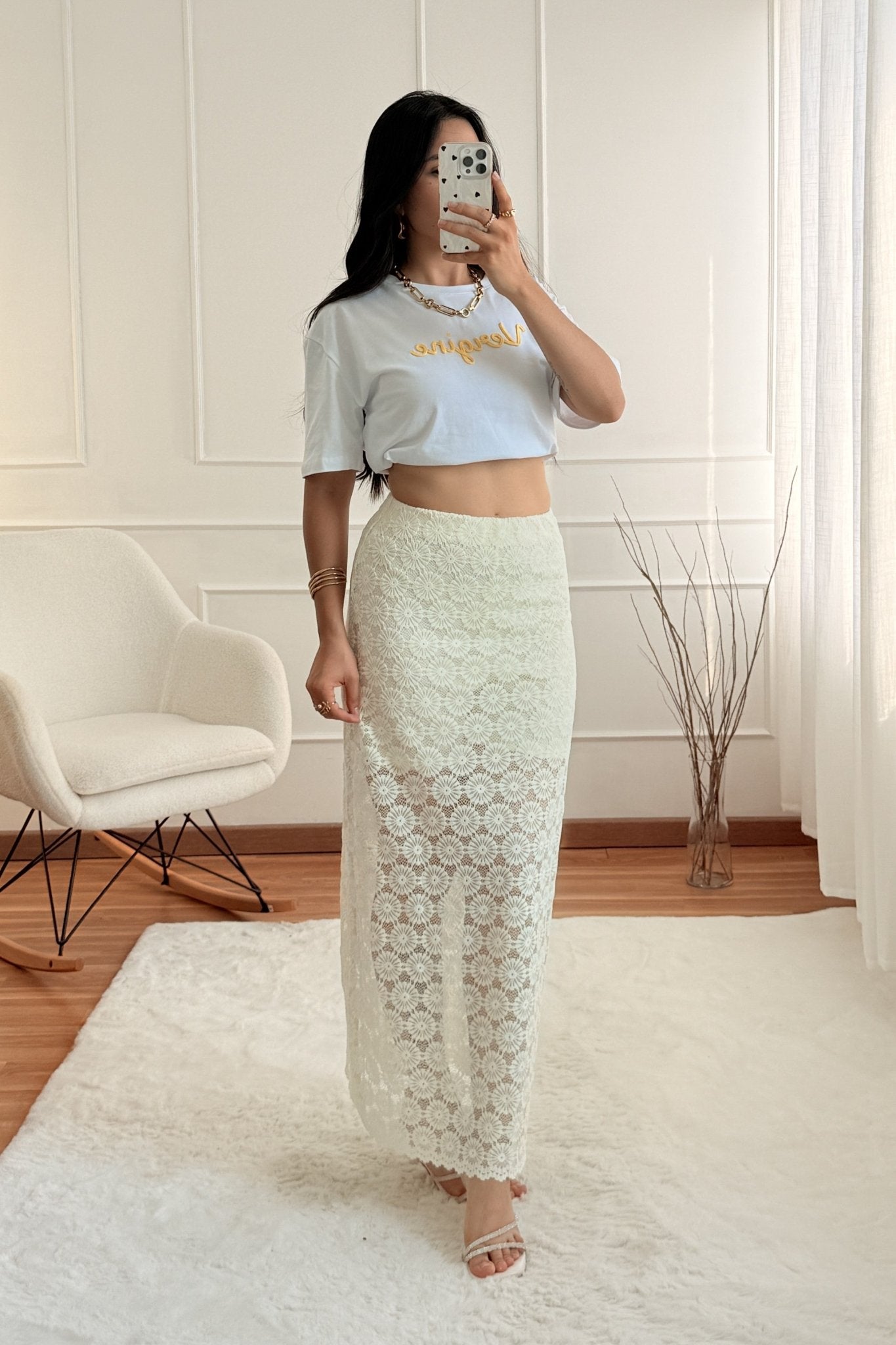 Saia em renda ELLI WHITE - lavishiochicsaiaELLI WHITE