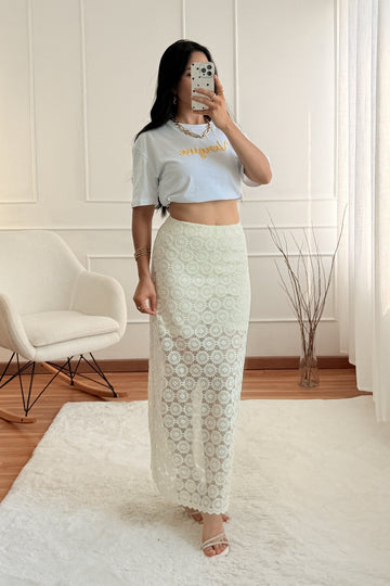 Saia em renda ELLI WHITE - lavishiochicsaiaELLI WHITE