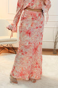Saia longa fluida com estampa floral ELLI WHITE - lavishiochicsaiaELLI WHITE