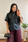 Sobrecamisa em Efeito Pele - lavishiochiclavishiochic