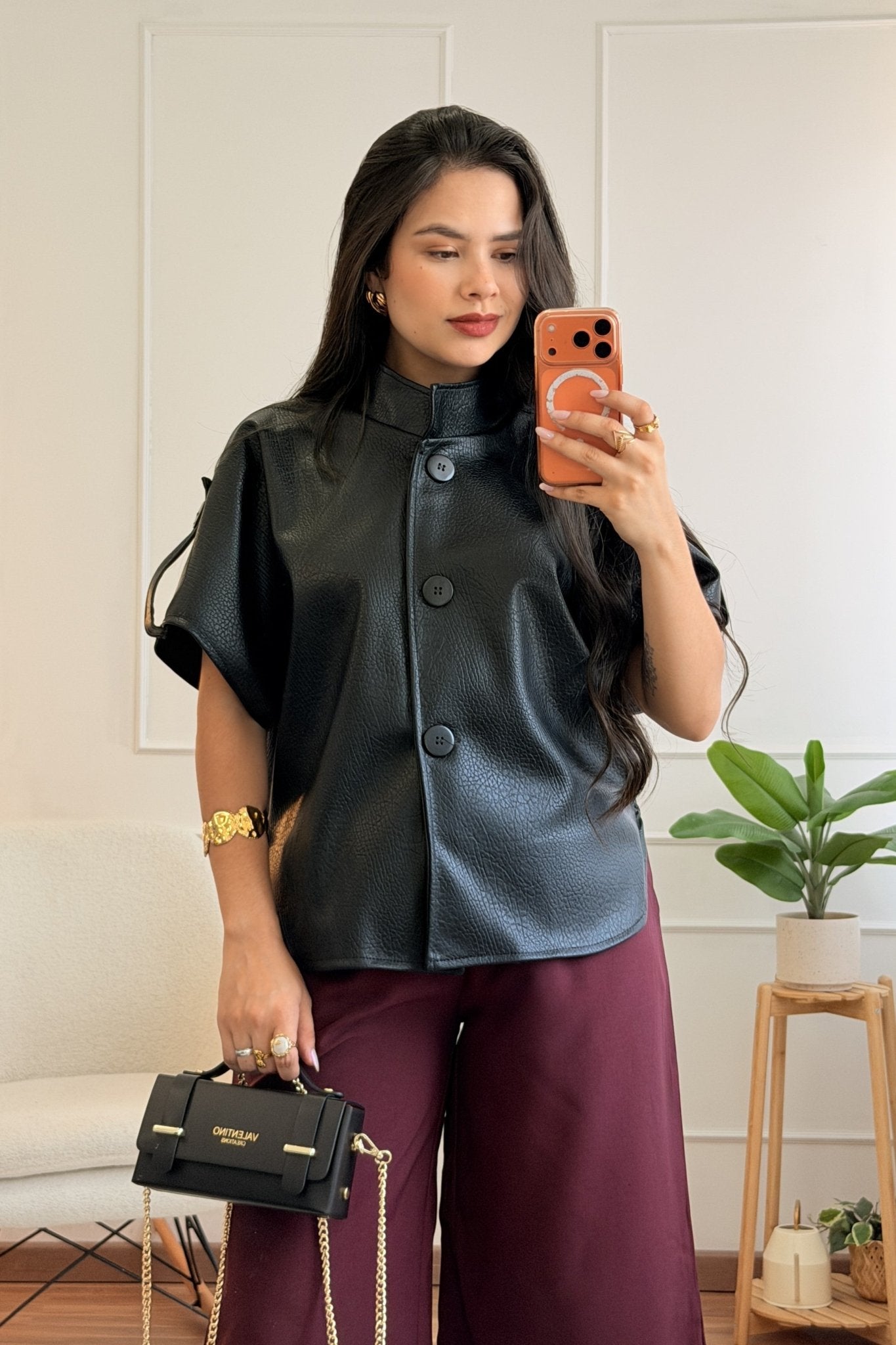 Sobrecamisa em Efeito Pele - lavishiochiclavishiochic