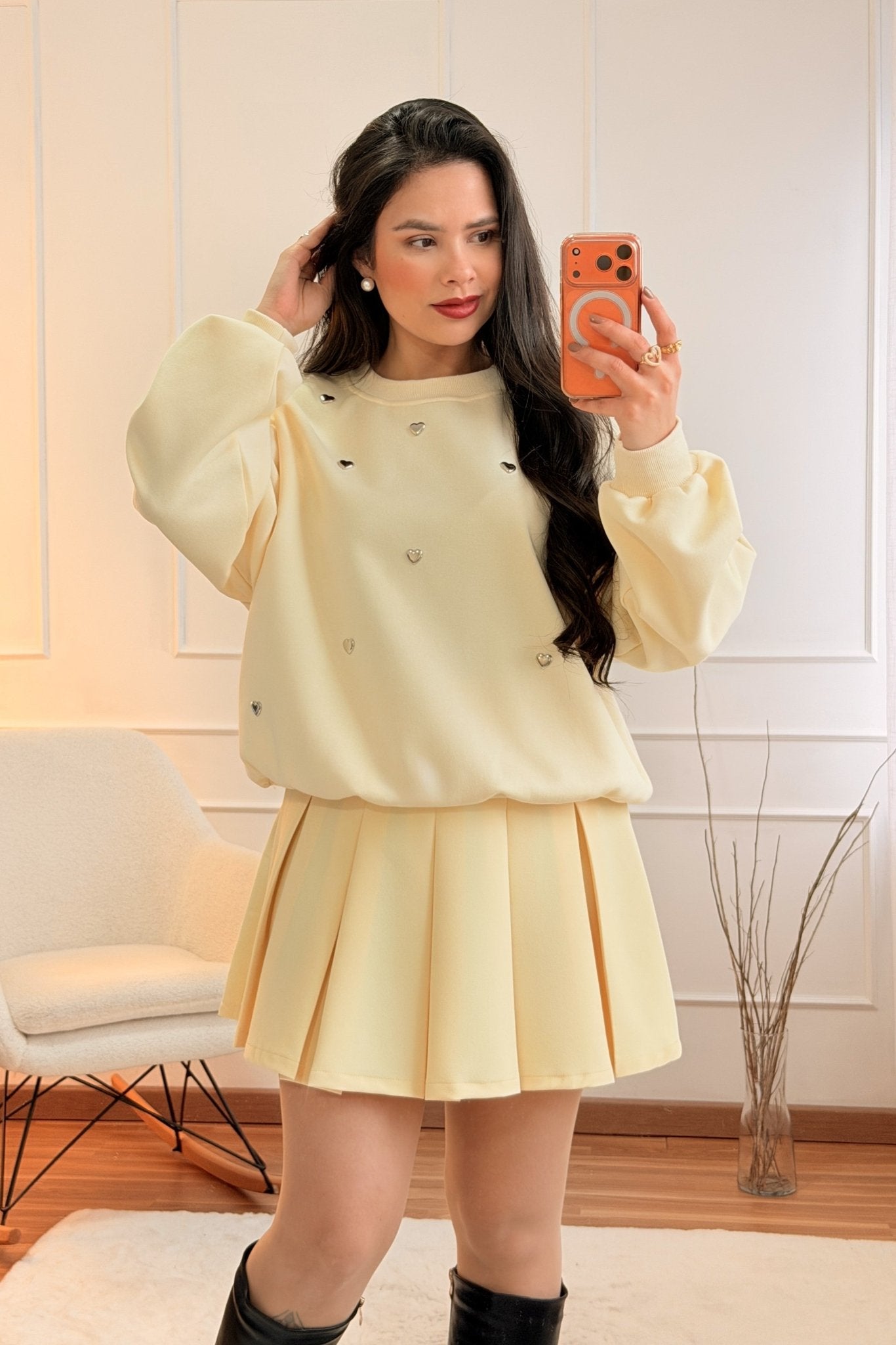 Sweat aplicações em coração DROLE DE COPINE - lavishiochicsweatDrole de copine Paris