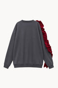 Sweat com coração em folhos LUMINA - lavishiochicsweatlumina