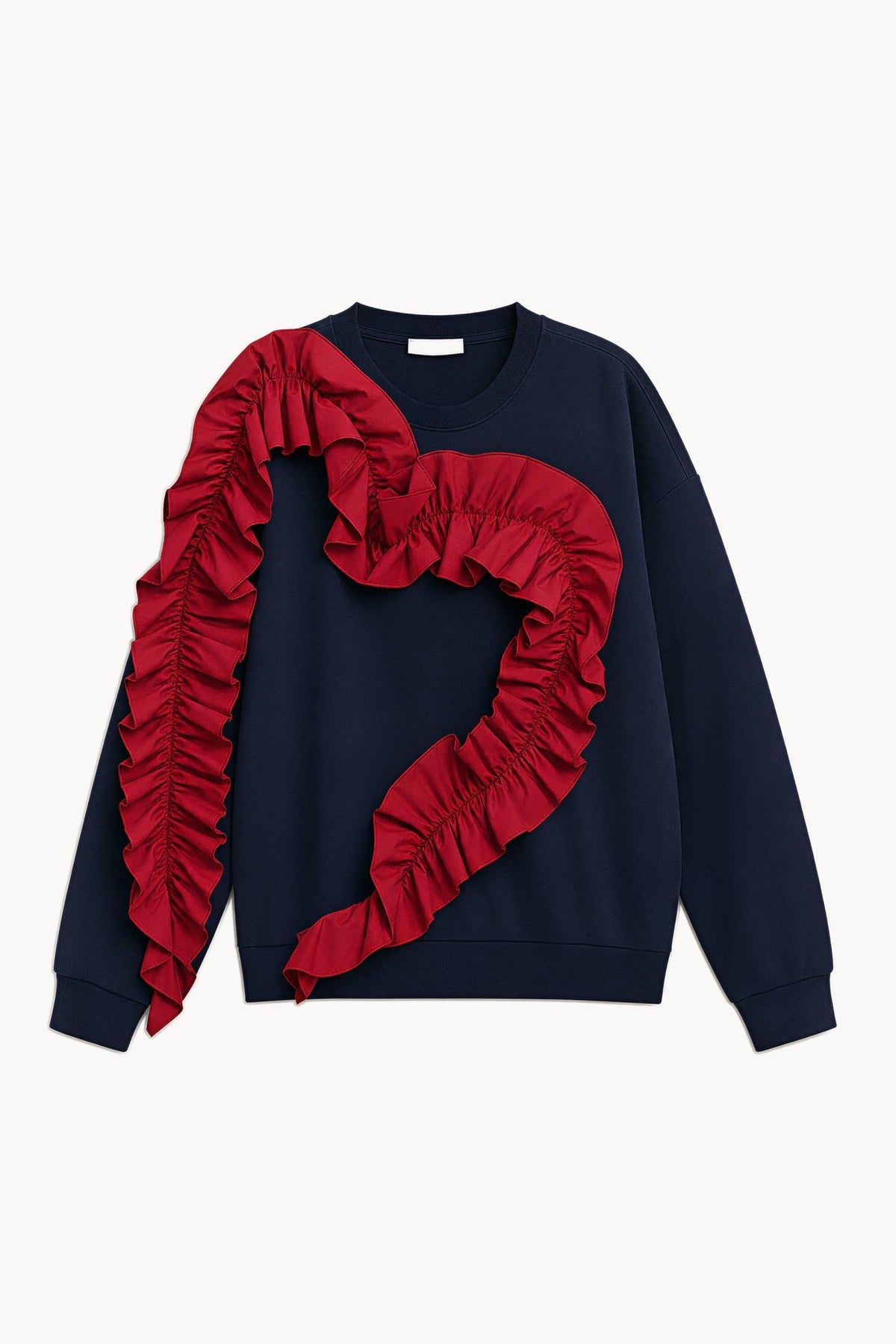 Sweat com coração em folhos LUMINA - lavishiochicsweatlumina
