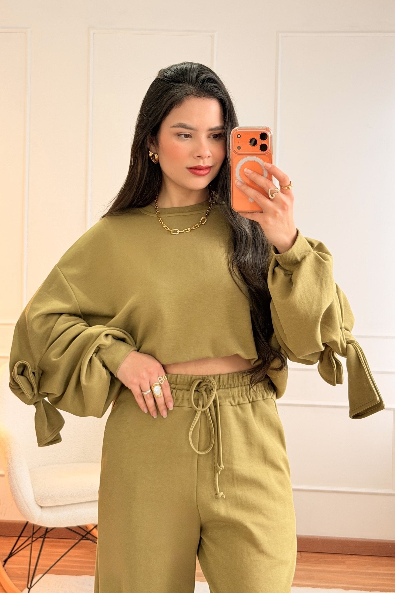 Sweat mangas com laços LUMINA - lavishiochicsweatlumina