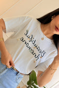 T-shirt básica com bordado e aplicações - lavishiochict-shirtlavishiochic