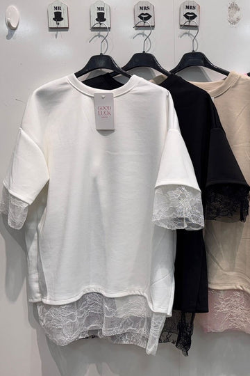 T-shirt com renda - lavishiochict-shirtlavishiochic