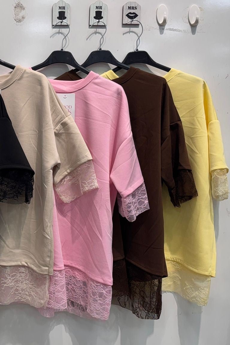 T-shirt com renda - lavishiochict-shirtlavishiochic