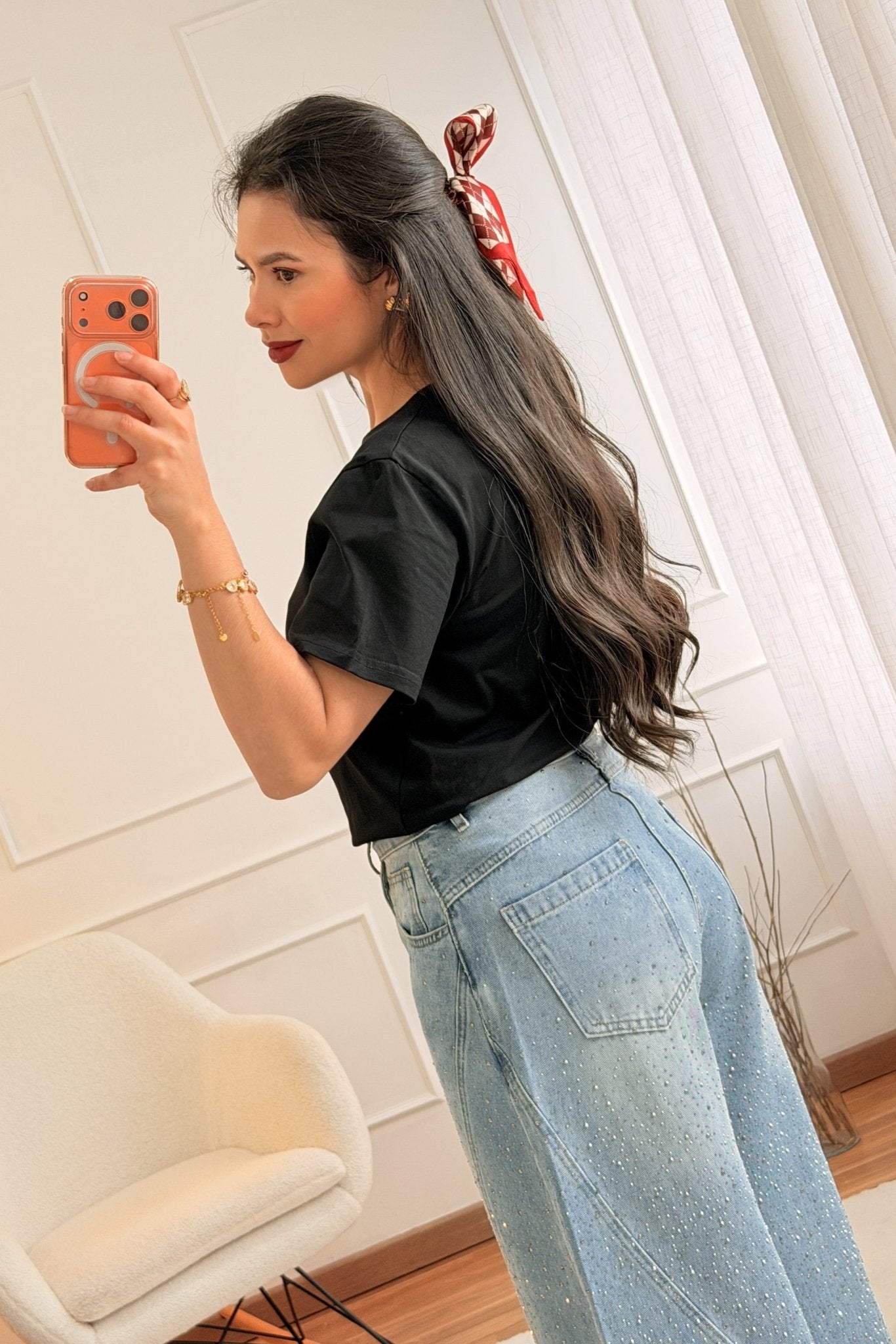 T-shirt estampa de Cerejas (com Lenço) - lavishiochict-shirtlavishiochic