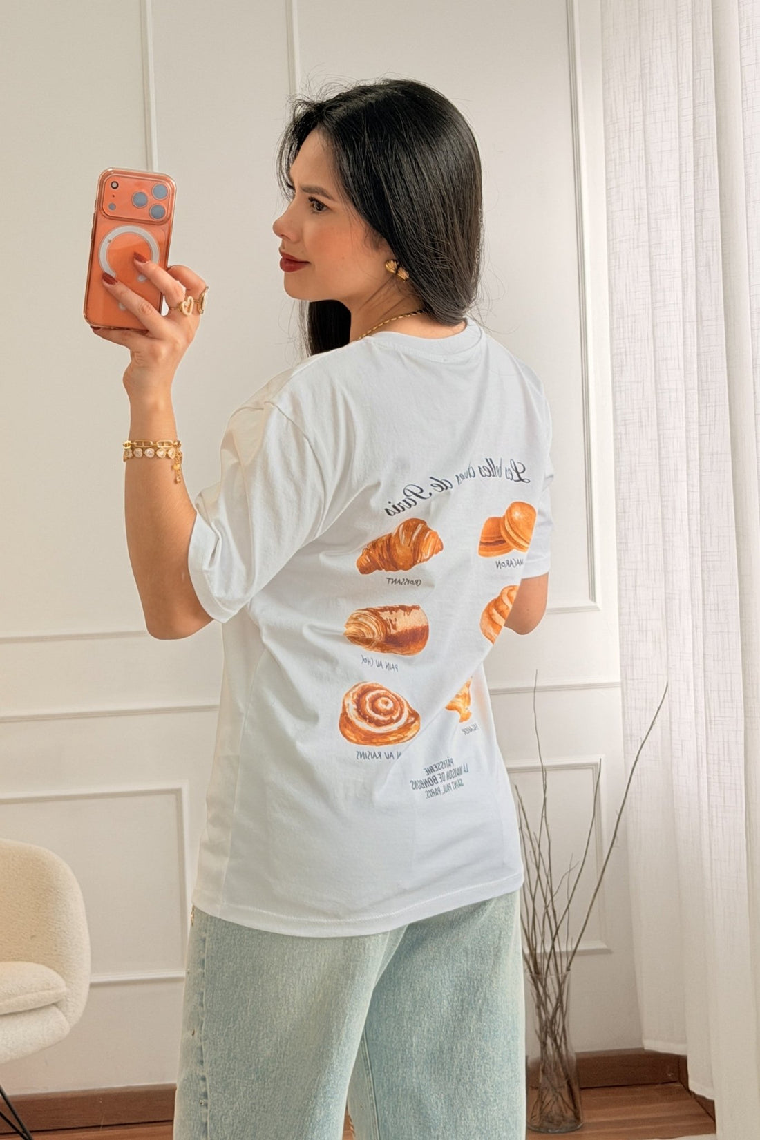 T-shirt estampa de croissant LUMINA - lavishiochict-shirtlumina