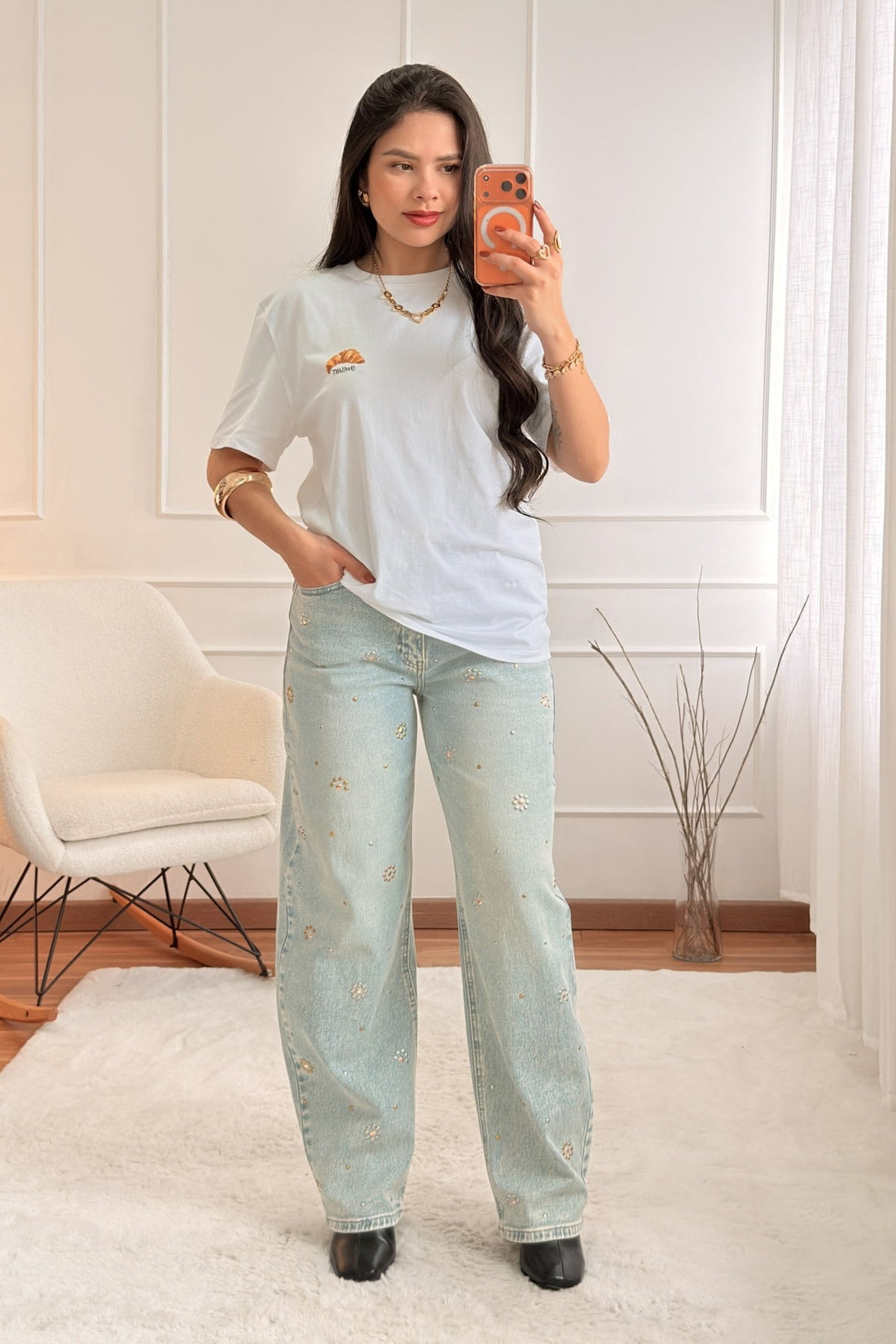 T-shirt estampa de croissant LUMINA - lavishiochict-shirtlumina