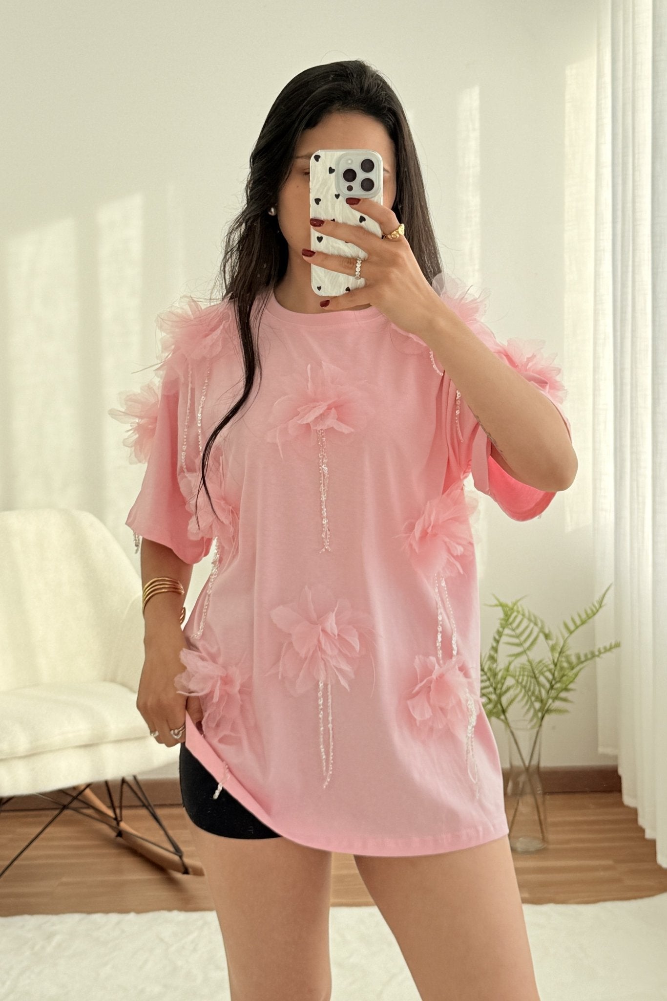 T-shirt flores 3D MOCHY - lavishiochict-shirtMochy
