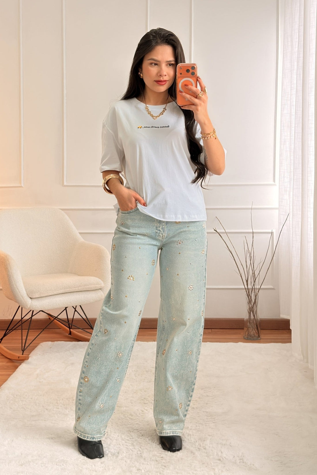 T-shirt Inscrição bordada LUMINA - lavishiochict-shirtlumina