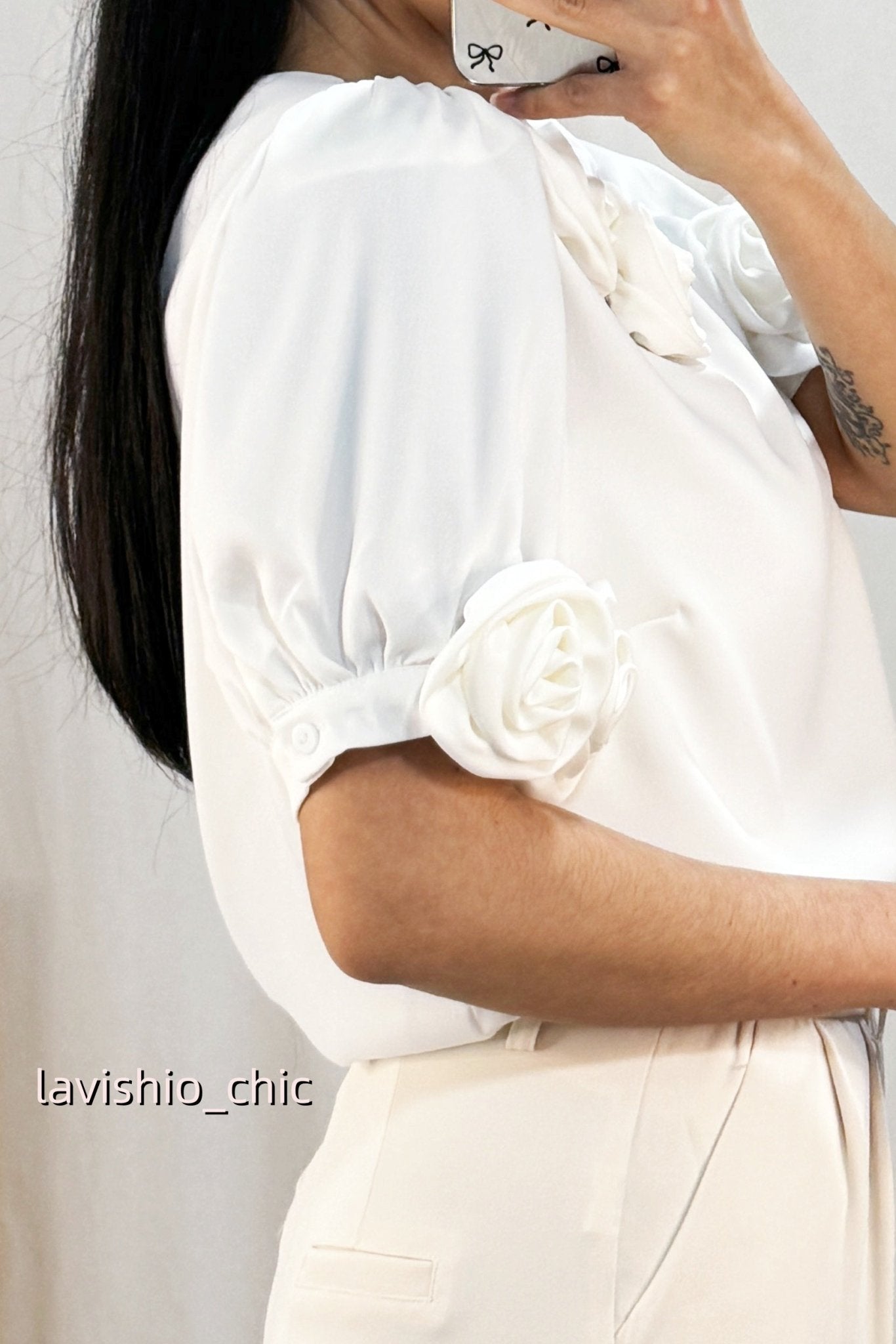 T-shirt tecido ELLI WHIT - lavishiochict-shirtELLI WHITE