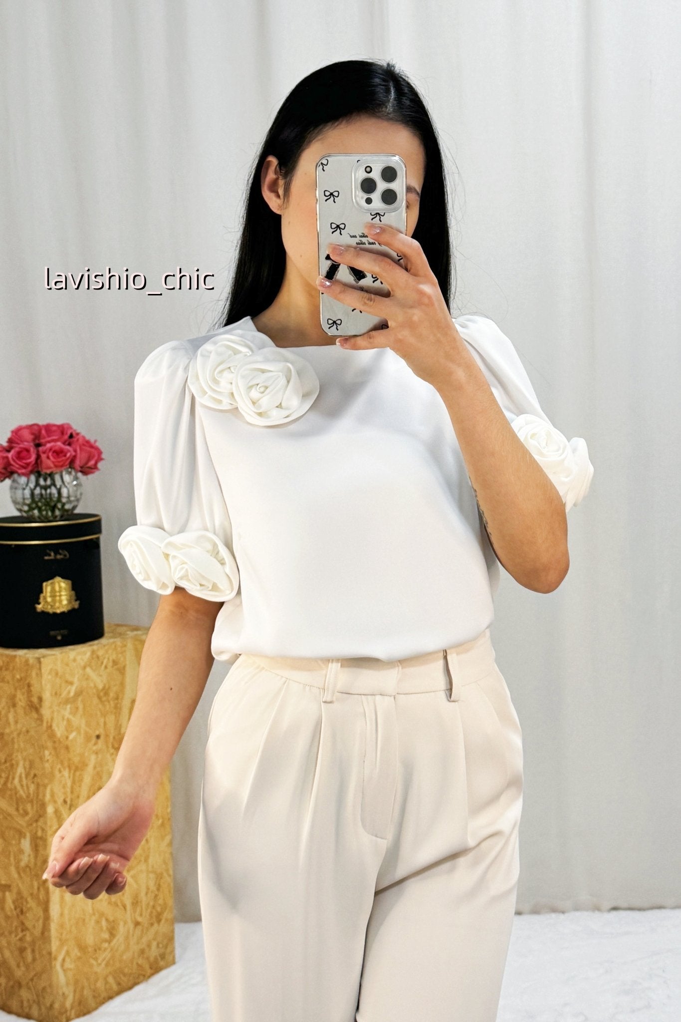 T-shirt tecido ELLI WHIT - lavishiochict-shirtELLI WHITE