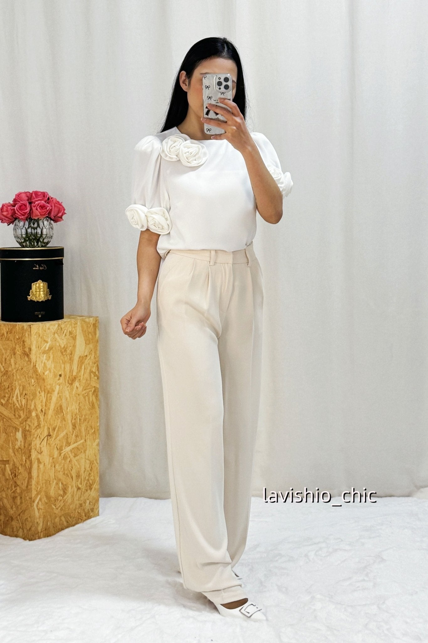 T-shirt tecido ELLI WHIT - lavishiochict-shirtELLI WHITE