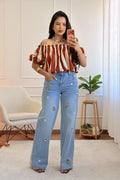 Top às riscas com efeito balloon - lavishiochicTOPlavishiochic