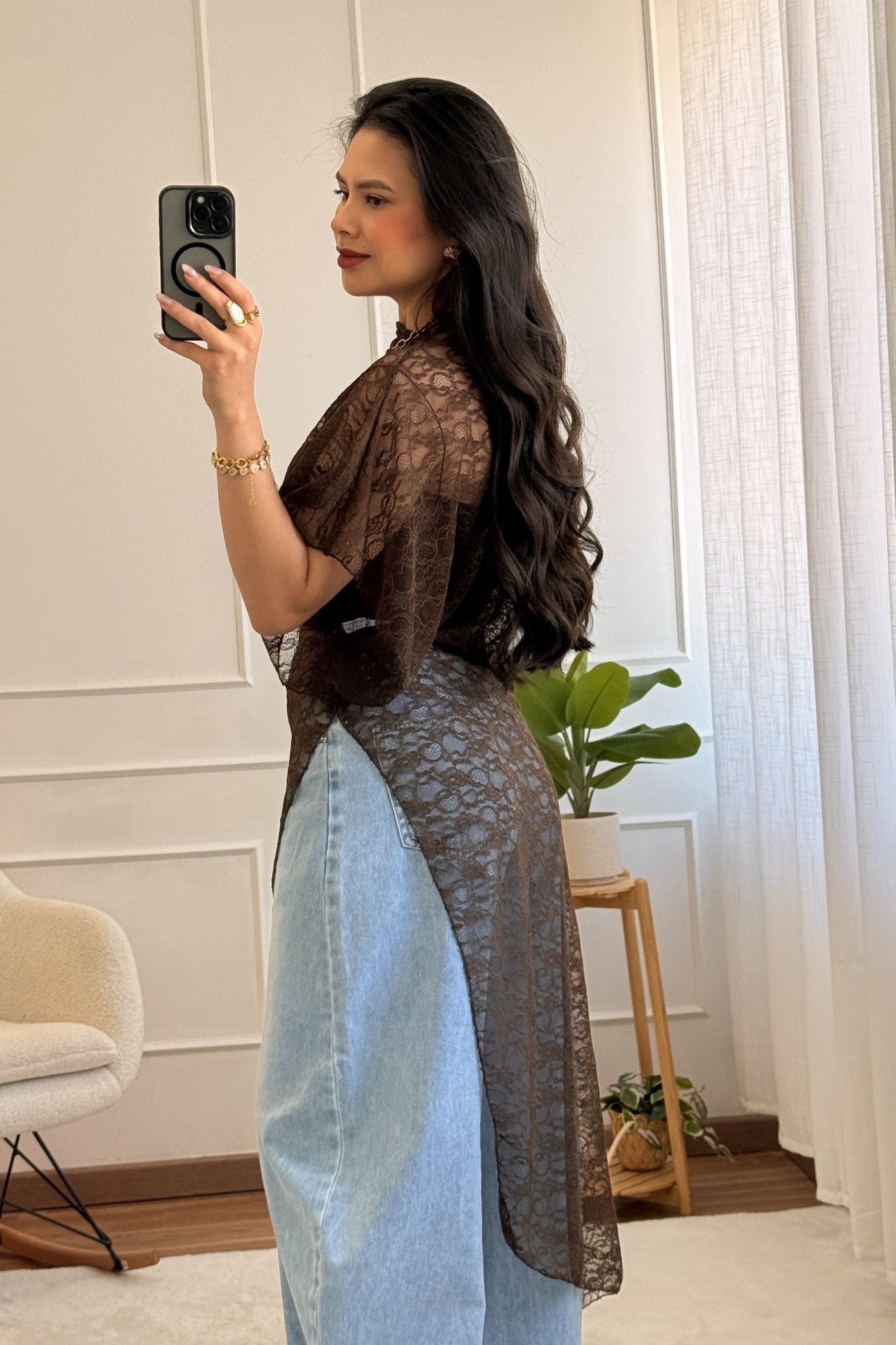 Top assimétrica renda - lavishiochicTOPlavishiochic