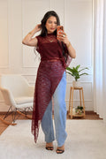 Top assimétrica renda - lavishiochicTOPlavishiochic