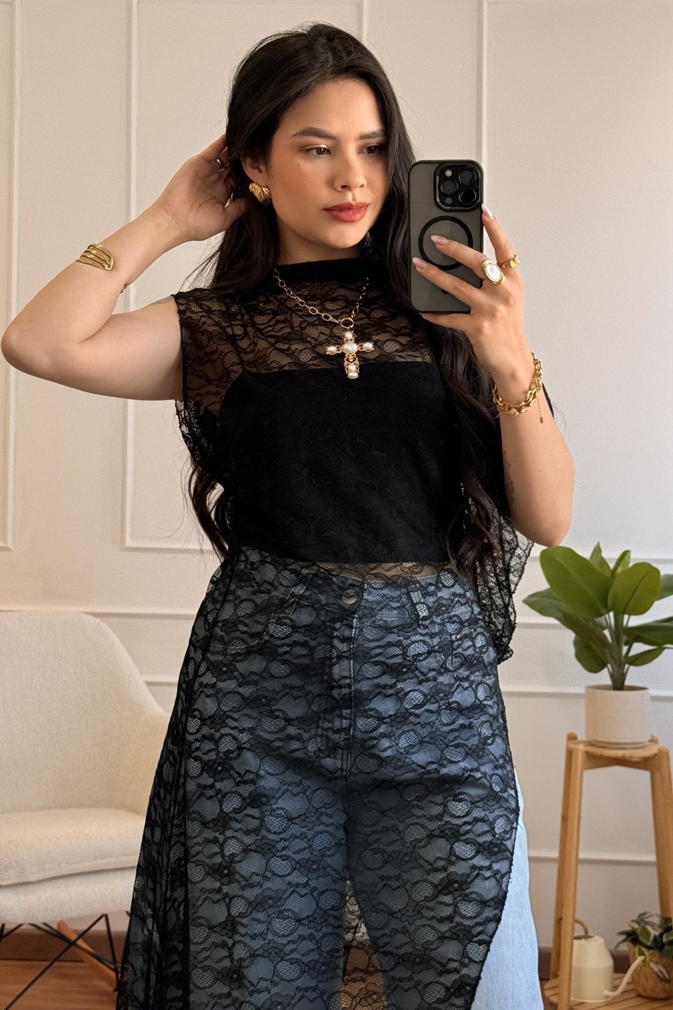 Top assimétrica renda - lavishiochicTOPlavishiochic