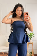 Top bustier com folho LUMINA - lavishiochicTOPlumina