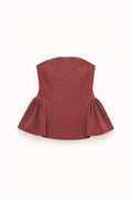 Top bustier com folho LUMINA - lavishiochicTOPlumina
