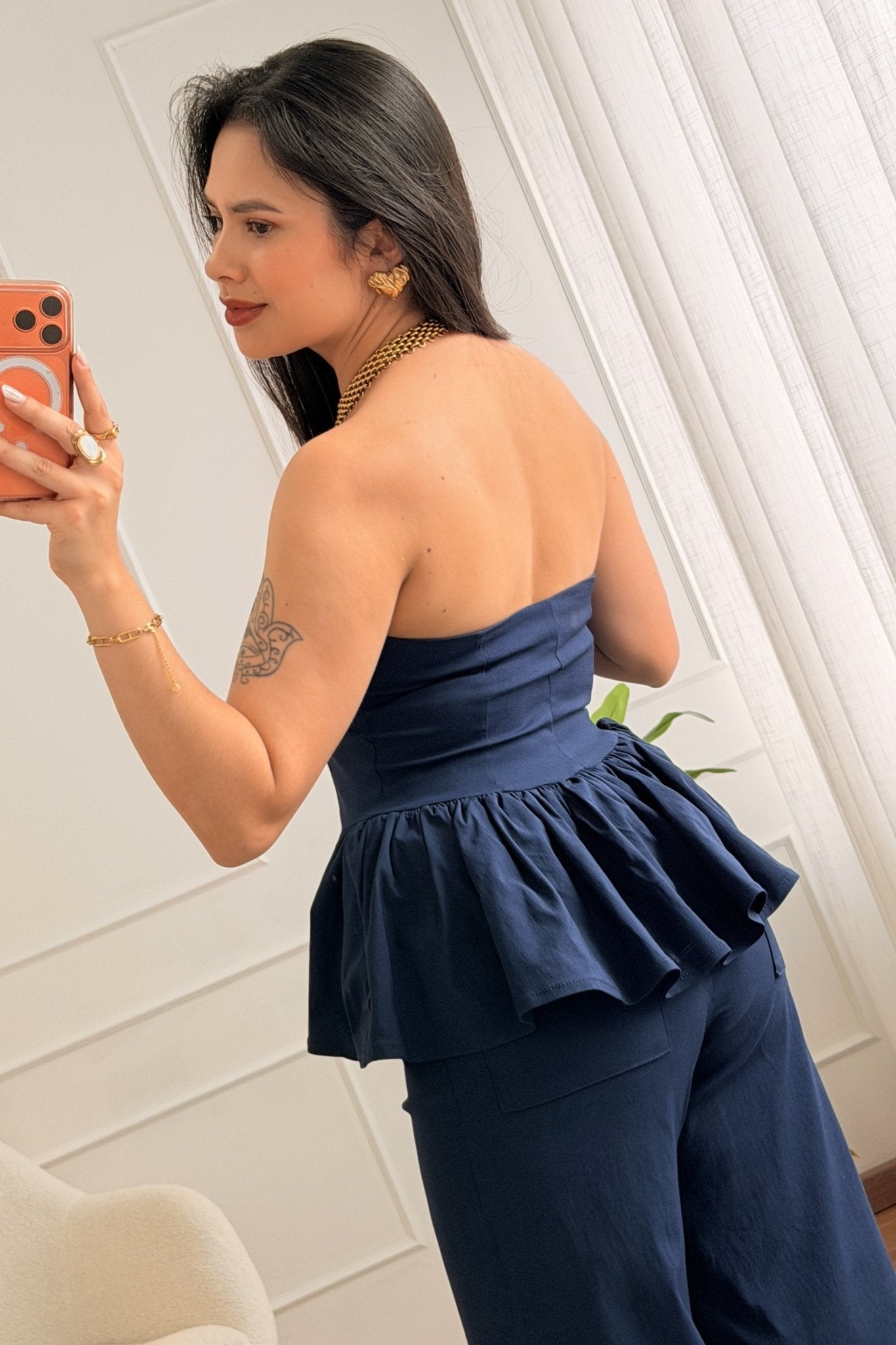 Top bustier com folho LUMINA - lavishiochicTOPlumina